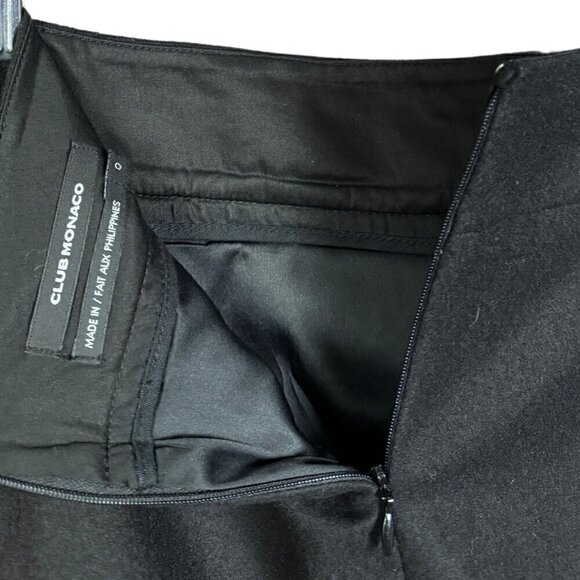 Club Monaco Black Wool Blend Mini Skirt Size 0 - Picture 4 of 6